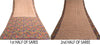 Sanskriti Vintage Sarees Light-Brown Pure Silk Printed Sari Floral Craft Sustainable Fabric