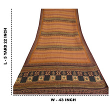 Load image into Gallery viewer, Sanskriti Vintage Sarees Indian Multi Pure Silk Printed Sari 5yd Craft Fabric
