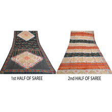 Load image into Gallery viewer, Sanskriti Vintage Sarees Indian Multi 100% Pure Silk Printed Sari Craft Fabric
