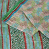 Sanskriti Vintage Sarees Indian Multi Pure Silk Printed Sari 5yd Craft Sustainable Fabric