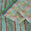 Sanskriti Vintage Sarees Indian Multi Pure Silk Printed Sari 5yd Craft Sustainable Fabric