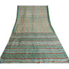 Sanskriti Vintage Sarees Indian Multi Pure Silk Printed Sari 5yd Craft Sustainable Fabric