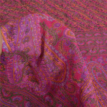 Load image into Gallery viewer, Sanskriti Vintage Sarees Indian Hot-Pink Pure Silk Printed Sari 5yd Craft Fabric
