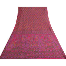 Load image into Gallery viewer, Sanskriti Vintage Sarees Indian Hot-Pink Pure Silk Printed Sari 5yd Craft Fabric
