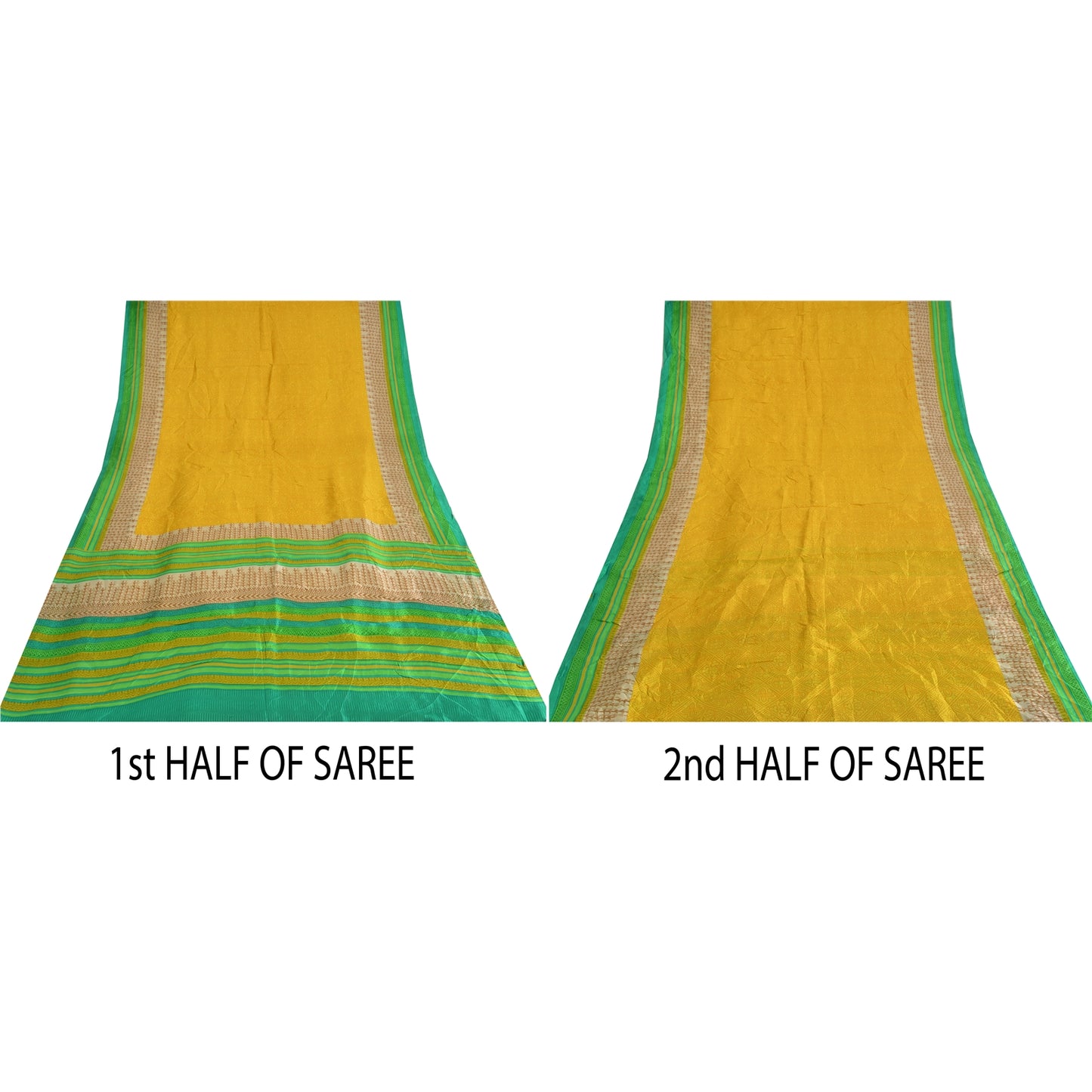 Sanskriti Vintage Sarees Pure Silk 5yd Quilting Felting Craft Sustainable Fabric Print Sari