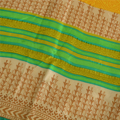 Sanskriti Vintage Sarees Pure Silk 5yd Quilting Felting Craft Sustainable Fabric Print Sari