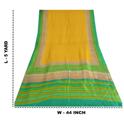 Sanskriti Vintage Sarees Pure Silk 5yd Quilting Felting Craft Sustainable Fabric Print Sari