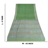 Sanskriti Vintage Sarees Indian Green Pure Silk Printed Sari 5yd Craft Sustainable Fabric