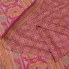 Sanskriti Vintage Sarees Indian Purple Pure Silk Printed Sari 5yd Craft Sustainable Fabric