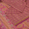 Sanskriti Vintage Sarees Indian Purple Pure Silk Printed Sari 5yd Craft Sustainable Fabric