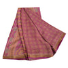 Sanskriti Vintage Sarees Indian Purple Pure Silk Printed Sari 5yd Craft Sustainable Fabric