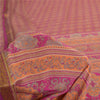 Sanskriti Vintage Sarees Indian Purple Pure Silk Printed Sari 5yd Craft Sustainable Fabric
