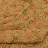 Sanskriti Vintage Sarees Cream Indian Pure Silk Printed Sari 5yd Craft Sustainable Fabric