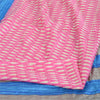 Sanskriti Vintage Sarees Pink Quilting Felting Craft Sustainable Fabric Pure Silk Print Sari