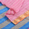 Sanskriti Vintage Sarees Pink Quilting Felting Craft Sustainable Fabric Pure Silk Print Sari