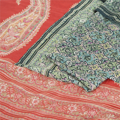 Sanskriti Vintage Sarees 100% Pure Silk Print Sari Quilting Felting Craft Sustainable Fabric