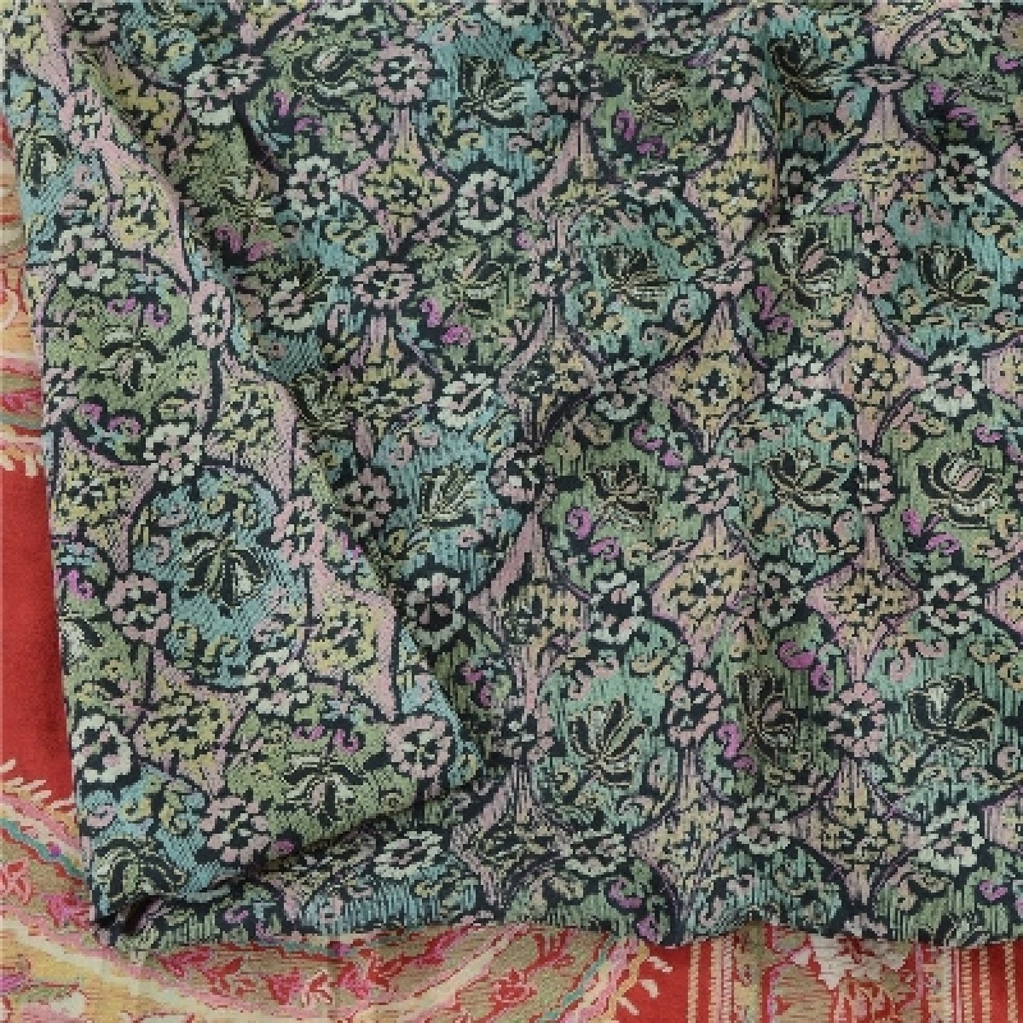 Sanskriti Vintage Sarees 100% Pure Silk Print Sari Quilting Felting Craft Sustainable Fabric