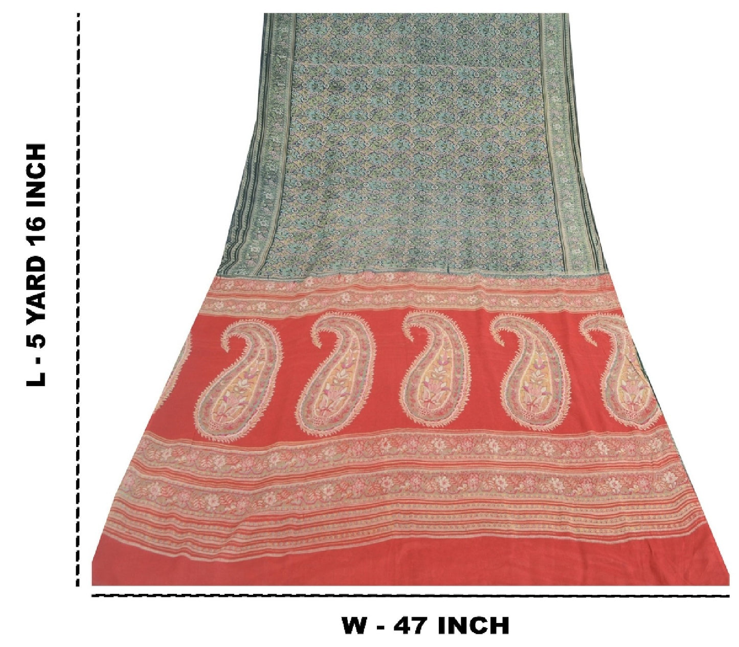 Sanskriti Vintage Sarees 100% Pure Silk Print Sari Quilting Felting Craft Sustainable Fabric