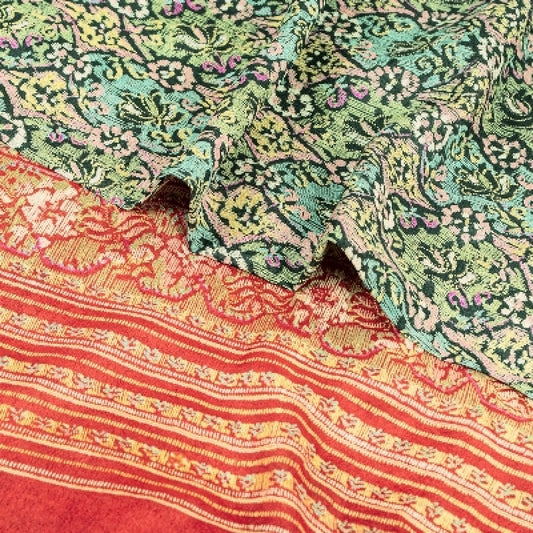 Sanskriti Vintage Sarees 100% Pure Silk Print Sari Quilting Felting Craft Sustainable Fabric