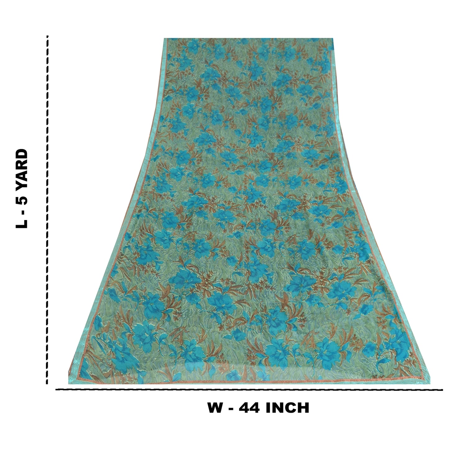 Sanskriti Vintage Sarees Quilting Felting Craft Sustainable Fabric Pure Georgette Print Sari