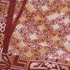 Sanskriti Vintage Sarees Red/Cream 100% Pure Silk Printed Sari 5yd Craft Sustainable Fabric