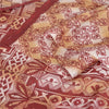 Sanskriti Vintage Sarees Red/Cream 100% Pure Silk Printed Sari 5yd Craft Sustainable Fabric