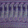 Sanskriti Vintage Sarees Pink/Purple Pure Silk Printed Sari 6yd Craft Sustainable Fabric