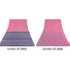 Sanskriti Vintage Sarees Pink/Purple Pure Silk Printed Sari 6yd Craft Sustainable Fabric