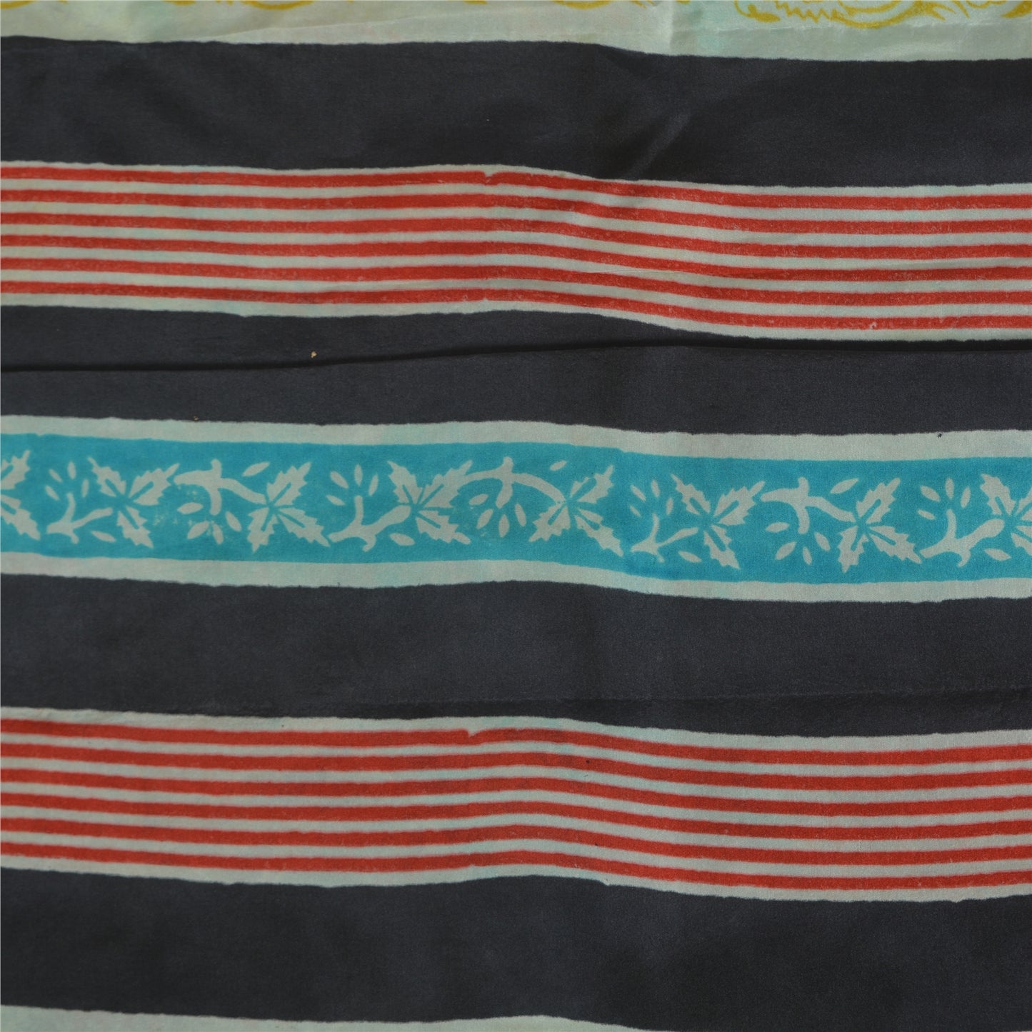 Sanskriti Vintage Sarees Indian Multi Pure Silk Printed Sari Floral Craft Sustainable Fabric