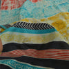 Sanskriti Vintage Sarees Indian Multi Pure Silk Printed Sari Floral Craft Sustainable Fabric