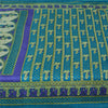 Sanskriti Vintage Sarees Indian Blue Pure Silk Women Printed Sari Craft Sustainable Fabric