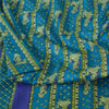 Sanskriti Vintage Sarees Indian Blue Pure Silk Women Printed Sari Craft Sustainable Fabric