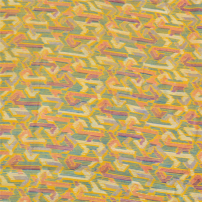 Sanskriti Vintage Sarees Yellow Indian Pure Silk Printed Sari 5yd Craft Sustainable Fabric