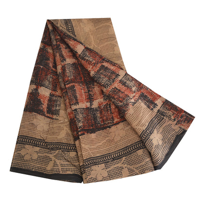 Sanskriti Vintage Sarees Pure Silk 5yd Quilting Felting Craft Sustainable Fabric Print Sari