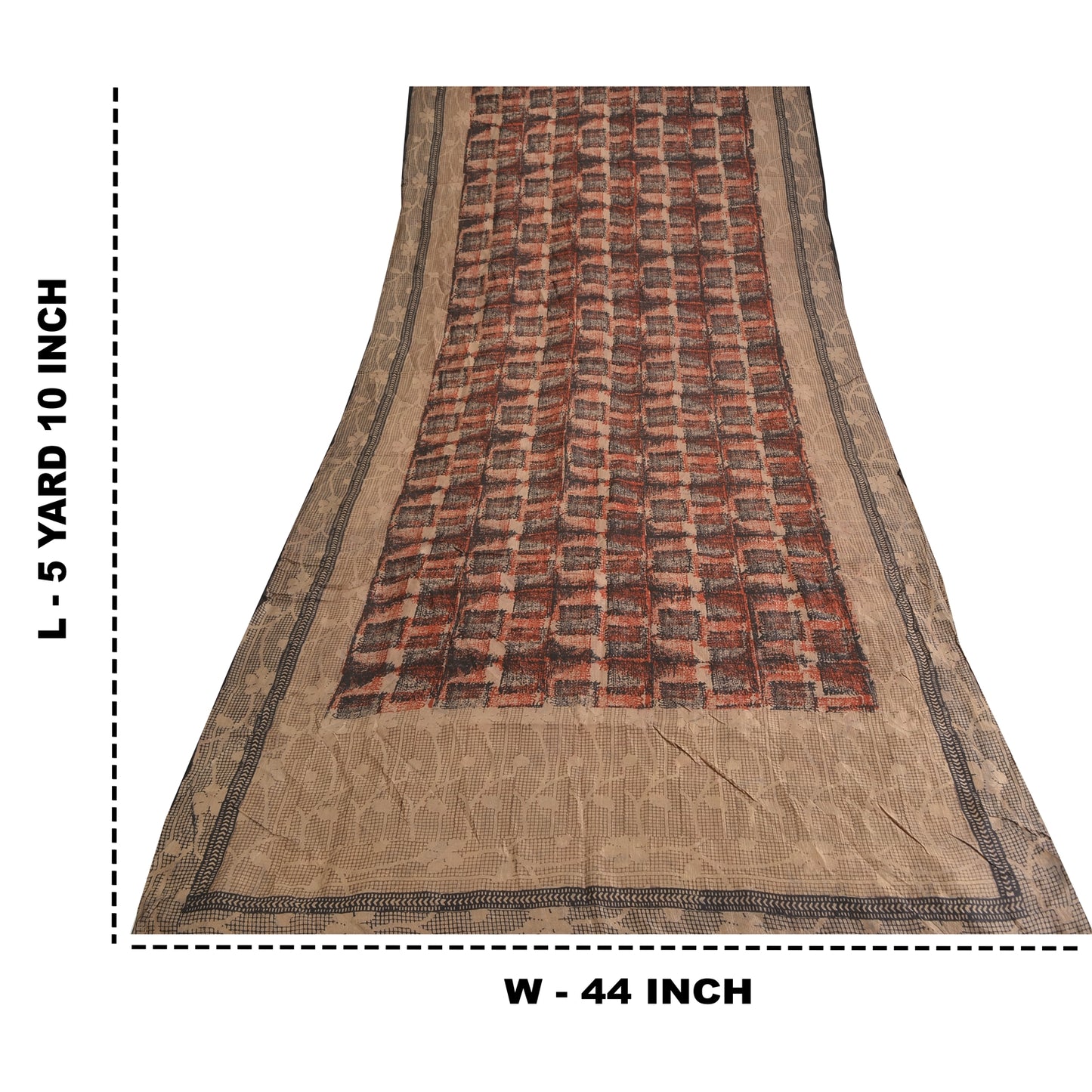 Sanskriti Vintage Sarees Pure Silk 5yd Quilting Felting Craft Sustainable Fabric Print Sari