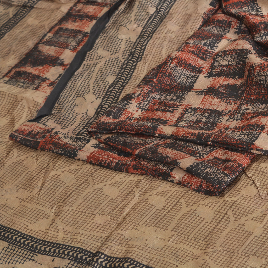 Sanskriti Vintage Sarees Pure Silk 5yd Quilting Felting Craft Sustainable Fabric Print Sari