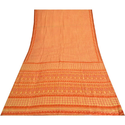 Sanskriti Vintage Sarees 100% Pure Silk Quilting Felting Craft Sustainable Fabric Print Sari