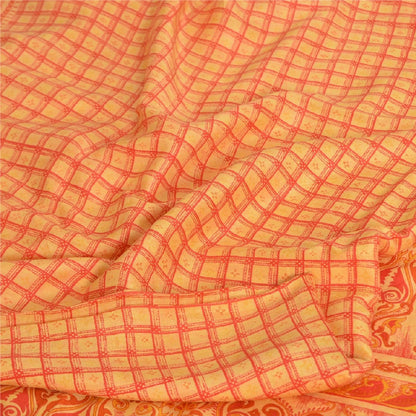 Sanskriti Vintage Sarees 100% Pure Silk Quilting Felting Craft Sustainable Fabric Print Sari