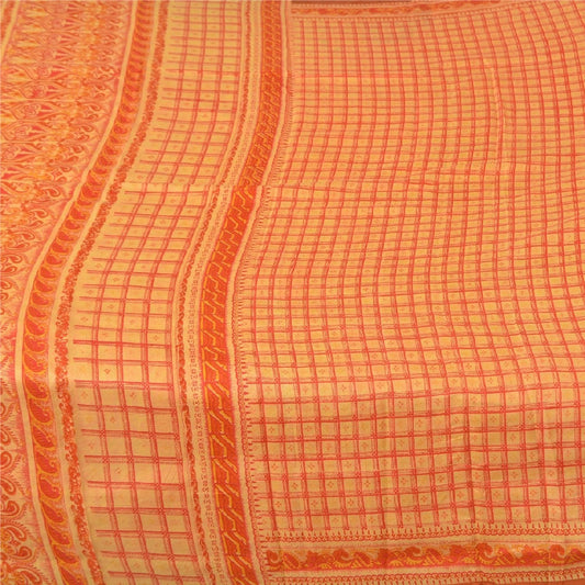 Sanskriti Vintage Sarees 100% Pure Silk Quilting Felting Craft Sustainable Fabric Print Sari