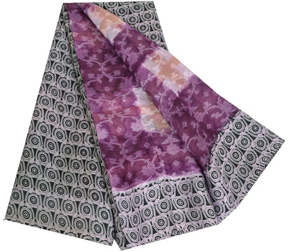 Санскритские винтажные сари из чистого шелка 5 ярдов, стеганое валяние, рукоделие, устойчивая ткань, принт, сари