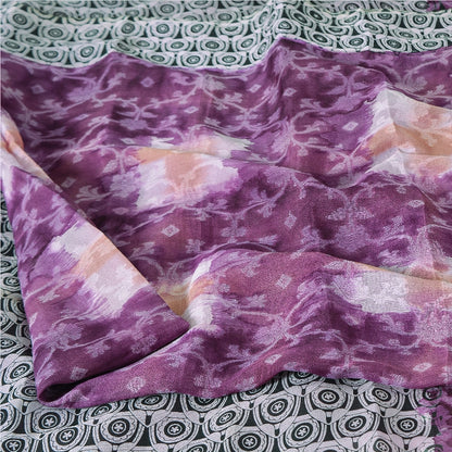 Санскритские винтажные сари из чистого шелка 5 ярдов, стеганое валяние, рукоделие, устойчивая ткань, принт, сари