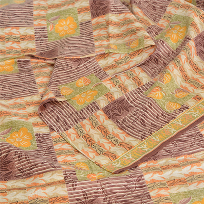 Sanskriti Vintage Sarees Quilting Felting Craft Sustainable Fabric Pure Silk Printed Sari
