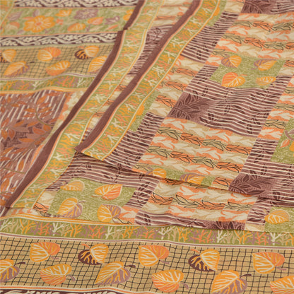 Sanskriti Vintage Sarees Quilting Felting Craft Sustainable Fabric Pure Silk Printed Sari