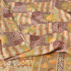 Sanskriti Vintage Sarees Quilting Felting Craft Sustainable Fabric Pure Silk Printed Sari