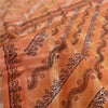 Sanskriti Vintage Sarees Indian Peach Pure Silk Printed Sari 5yd Craft Sustainable Fabric