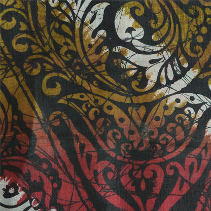 Sanskriti Vintage Sarees Indian Hot Pink Pure Silk Printed Sari Craft Sustainable Fabric