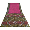 Sanskriti Vintage Sarees Indian Hot Pink Pure Silk Printed Sari Craft Sustainable Fabric