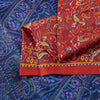 Sanskriti Vintage Sarees Red/Purple Pure Silk Printed Sari Floral Craft Sustainable Fabric