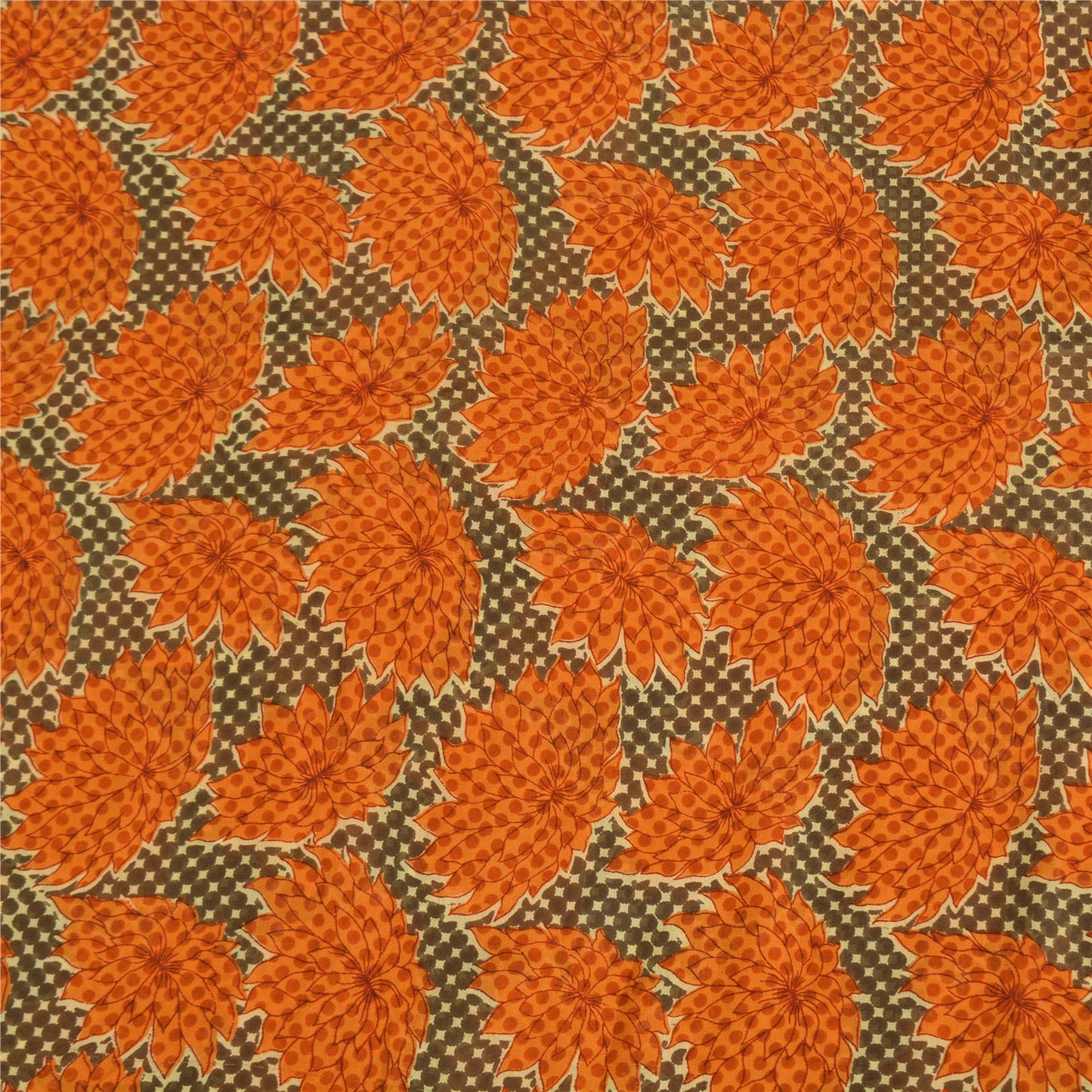 Сари Sanskriti Vintage, зеленое/оранжевое, чистый шелк, принт Zari, тканое сари, 5 ярдов, устойчивая ткань