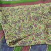 Sanskriti Vintage Sarees Pure Georgette Hand Block Sari Quilting Felting Sustainable Fabric